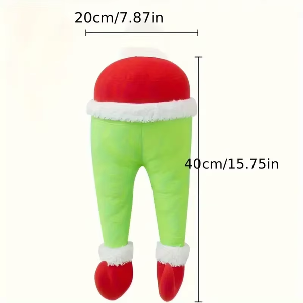 Christmas Tree Decoration Plush Door Decoration Santa Elf Legs Decoration Home Hanging Ornaments Children Gift Surprise Supplies